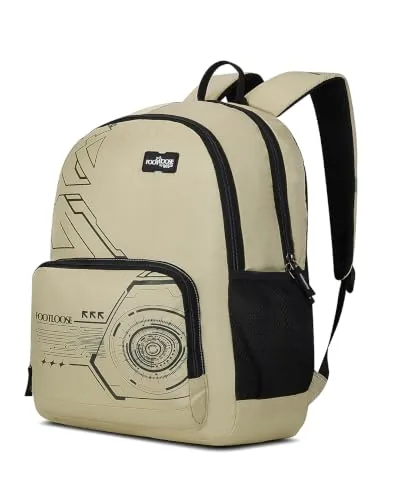 FOOTLOOSE by Skybags Nomad 26L Laptop Backpack (15.6"), 3 Compartments, Beige