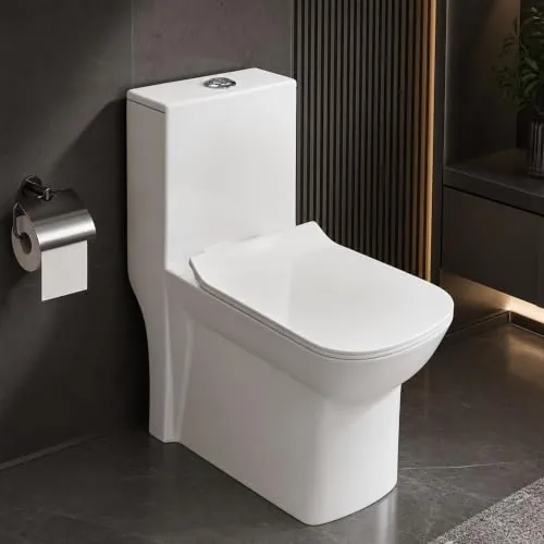 Plantex Ceramic Single Suite Commode/Western Toilet/Water Closet/Commode with Soft Closing Toilet Seat - S Trap (Iris, White)
