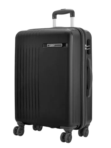 Safari Xylo 8 Wheels Large 81cm Trolley Bag Hard Case Polypropylene 360 Degree Wheeling System Luggage,Recessed Lock, Trolley Bags for Travel, Suitcase for Travel, Black