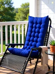 Femesta Cotton Bolster Pack of 1 Solid chair pad Royal Blue