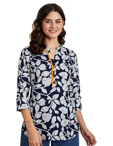 Amazon Brand - Myx Women's Cotton Straight Kurti (SS17INDNIT19_Indigo_XS)