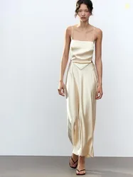 LULU & SKY Cut-Out Backless Maxi Dress