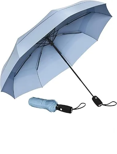 Amborzie Umbealla Umberalla Automatic Open Travel with Wind Vent,Umbrella big size for men, Umbrella for girls, Umbrellas for rain,Windproof Umberalla Large for Man,Women (BLUE)