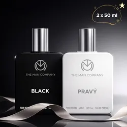 THE MAN COMPANY Black with Pravy Perfume Combo 2 x 50ml | Long-Lasting Fragrance for Men | Men's Perfume  -  100 ml (For Men)