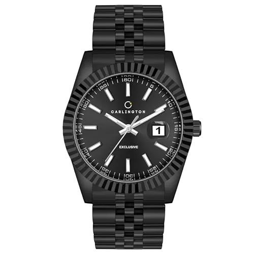 Carlington Analog Men's Watch with Stainless Steel Chain Strap, Multi-Color Dial Options, Premium Gift Watch for Men – Stylish Casual & Formal Wrist Watch - CT 8811