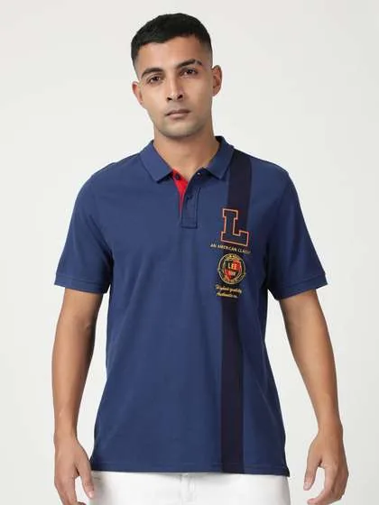 Lee Men Polo Collar Cotton T-shirt