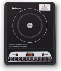 DIGISMART 2000 W Induction Cooktop Push Button Black, Induction Cooktop Indian Menu Option Automatic power & temperature adjustment