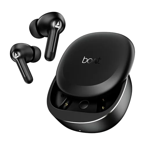 boAt 2025 Launch Airdopes Prime 413, 4Mics ENx, 50hrs Battery, Multipoint, App Support, BT v6.0, 12mm Drivers, ASAP Charge, Bluetooth Earbuds, TWS Ear Buds Wireless Earphones with mic (Active Black)