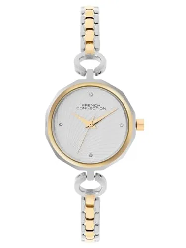 French Connection Soleil Silver Round Dial Womens Analogue Watch - FCN069TM
