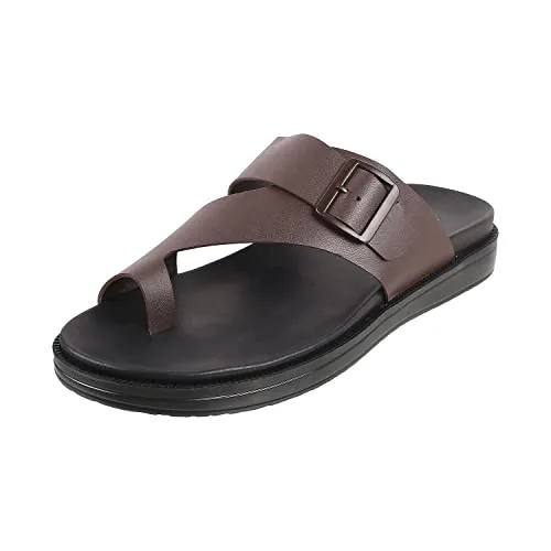 Metro Mens Synthetic Brown Slippers (Size (6 UK (40 EU))