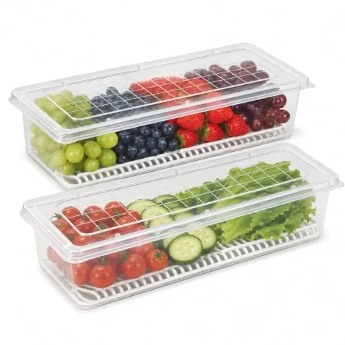 SATVIKAYA Air Tight Plastic Storage Containers Set for Kitchen | Pantry Organizers Kitchen Accessories Items,Fridge Storage Boxes | Leak-Proof, Durable, and Space-Saving (1500 ML, 2)