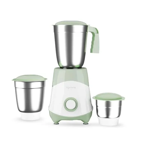 Lifelong Mixer Grinder for Kitchen | 3 Jar 500Watt Mixie with Chutney Jar, Liquidizing Jar & Wet Grinder | Blender for Juices, Smoothies & Purees with Stainless Steel Blades, 3-Speed & Pulse Function