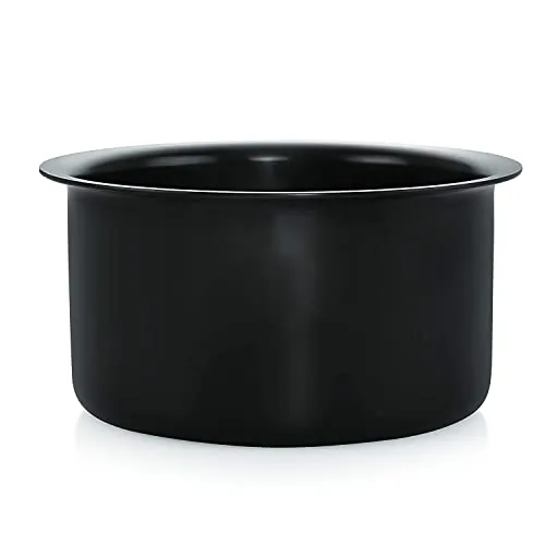 NIRLON Hard Anodised Cook Tope/Gas Stove Compatible Boiling Tope Patila - 3 Litre (Black)