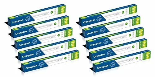 Crompton Laser Ray Smile 1 Feet 5W LED Batten| Energy Efficient Batten for Home | Cool Daylight | Pack of 10