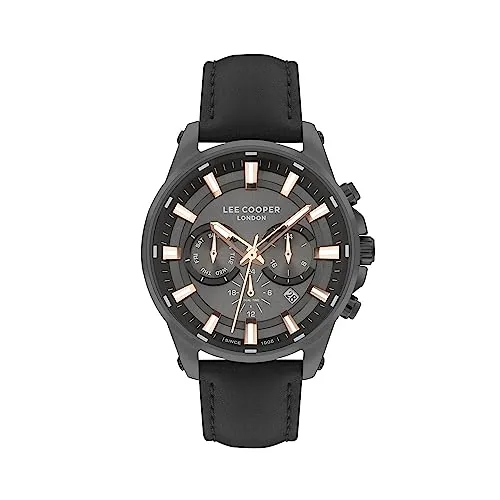 Lee Cooper Multifunction Black Round Dial Men's Watch - LC07525.651