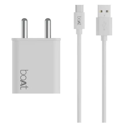 boAt 22.5W Fast Charger for Samsung, Xiaomi & Android Users with Overheat/Overcharge Protection & Auto Detection with Type A to Type C Support (White)
