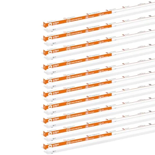 Orient Electric 20W Grace Pro LED Batten | Up to 4 kV surge protection | Ultra Slim Design| LED Tubelight for Home| Sleek & Stylish Design| Cool White| Pack of 10
