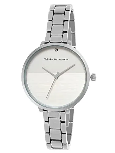 French Connection Women's BelleAnalog Watch Silver Strap-FCS001A