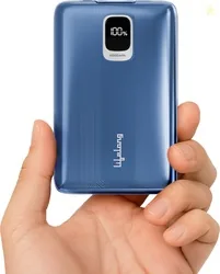 Lifelong 10000 mAh 22.5 W Compact Pocket Size Power Bank (Metallic Blue, Lithium Polymer, Quick Charge 3.0 for Smartwatch, Mobile, Tablet, Earbuds)