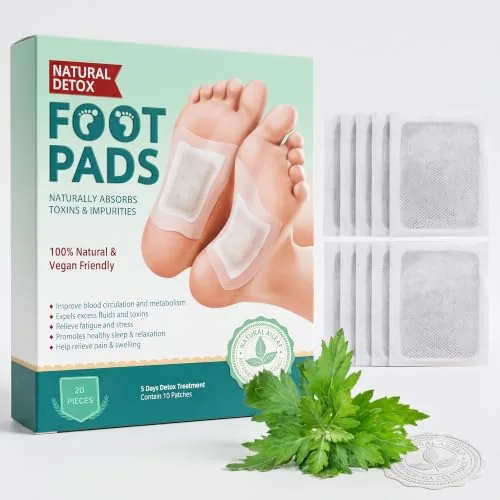 Foot patch Herbal And Gentle Ingredient (10 Pieces) Detox Foot Pads Natural Ingredients for Sleep Aid Pain Relief Toxin Removal with Bamboo Vinegar and Acupoint Micro-Massage Technology