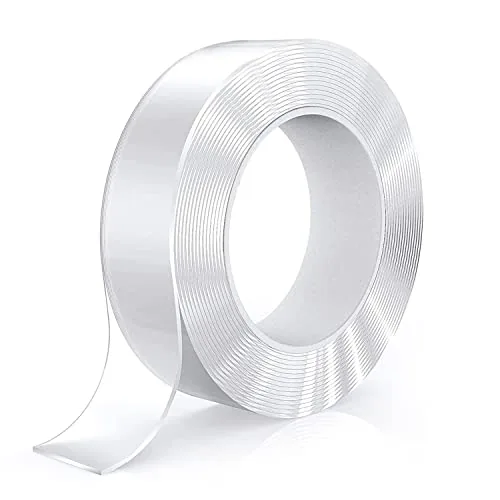 UFLOW Double Sided Tape (1 Pcs) Heavy Duty - Multipurpose Removable Traceless Mounting Adhesive Tape for Wall, Washable Reusable Strong Sticky Strips Grip Tape