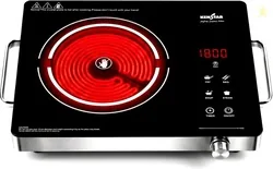 Kenstar 2200 W Infrared Cooktop Touch Panel Silver, Black, Infra Lumo Neo