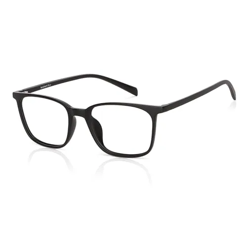 LENSKART BLU | Zero Power Blue Cut Computer Glasses | Anti Glare, Lightweight & Blocks Harmful Rays | UV Protection Specs | Men & Women | Medium | LB E13526