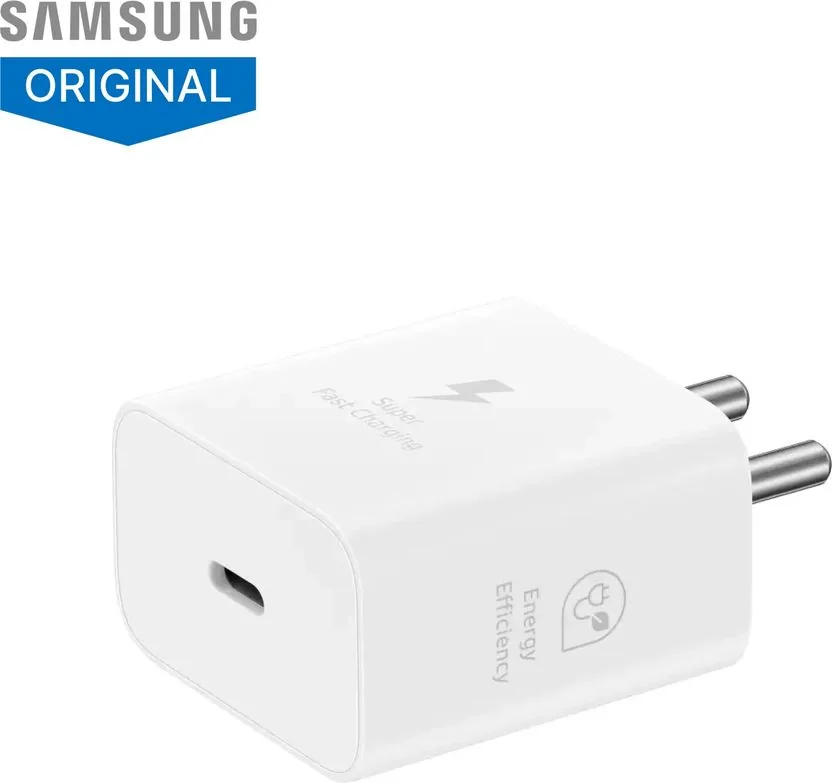 Samsung 25 W Adaptive Fast Charging 3 A Wall Charger for Mobile (...more