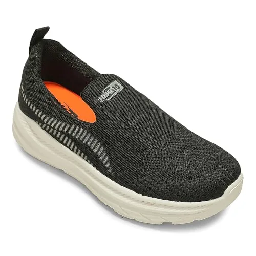 Liberty Leap7x RUNSTEP-E Black Sports Non Lacing Walking Shoes for Men - 9