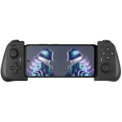 HMD Gaming Outfit for HMD Fusion | Gamepad with 18 Buttons, Turbo Mode, 3.5mm Audio Jack, Smart Pins Connection for Ultra Low Latency | Compatible with Android TV & Android smartphones with OTG Support via USB-C | No Software Needed