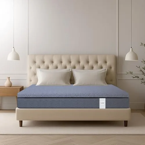 Florance Orthopedic Mattress with 7 Zone Air Gel Memory Foam, Medium-Firm, Pressure Relief, Oeko Tex Certified Fabric, Zero Partner Disturbance, King Size Mattress, 12-Year Warranty, 72x72x10