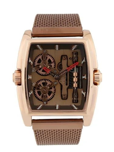 French Connection Barrel Brown Tonneau Dial Mens Analogue Watch FCM02BRM