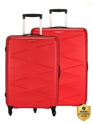 Kamiliant by American Tourister Hard Body Set of 2 Luggage 4 Wheels - (Small 55 Cm | Medium 68 Cm)Combination Lock - Triprism - Red