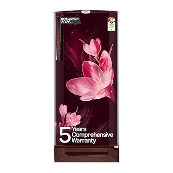 Godrej 185 L 5 Star with 5 Years Comprehensive Warranty New Launch | Advanced Capillary Technology | Toughened Glass Shelves | Direct Cool Single Door Refrigerator (RD 195EN TAI MY WN Mystic Wine)