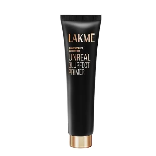 Lakme Unreal Blurfect Primer- Mini, Blurs Pores, Mattifies & Absorbs Excess Oil - Non Sticky skin, Lightweight & Waterproof, Long Lasting Makeup, 10ml