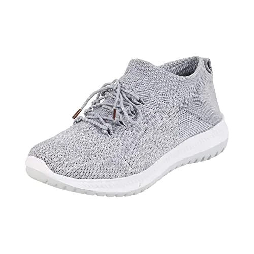 Metro Women Light Grey Walking Shoes UK/4 EU/37