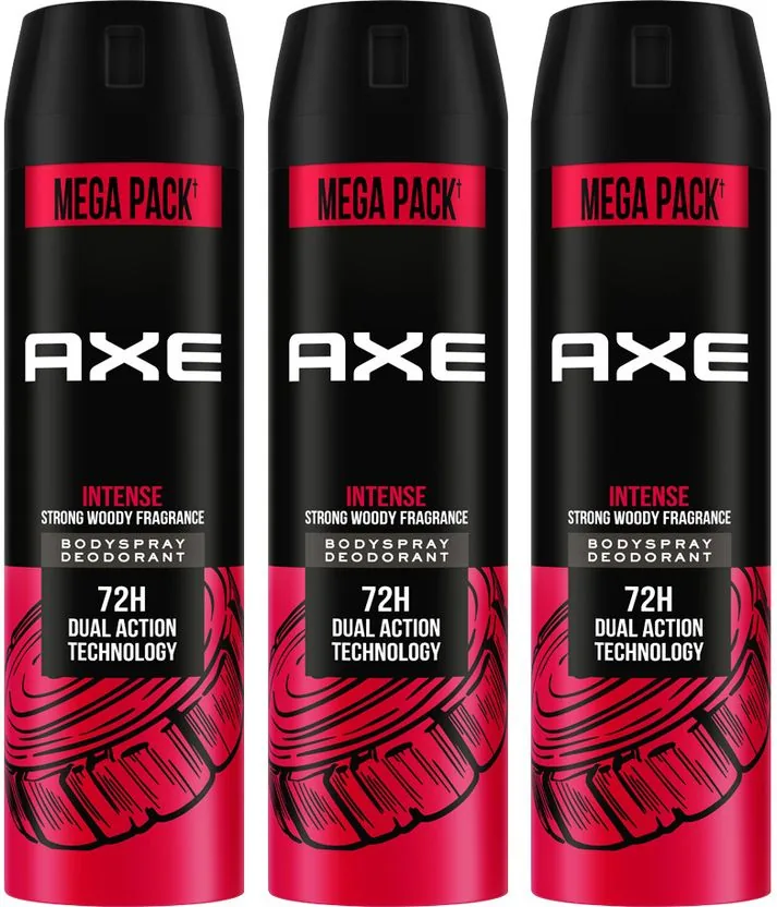AXE intense Body Spray - For Men (645 ml, Pack of 3)