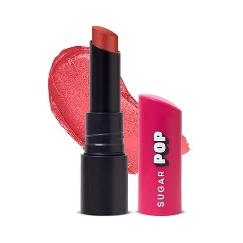 SUGAR POP Ultrastay Transferproof Lipstick | 100% Transferproof | Waterproof Matte Lipstick | Vitamin E | 4 gm - 03 Coral Delight