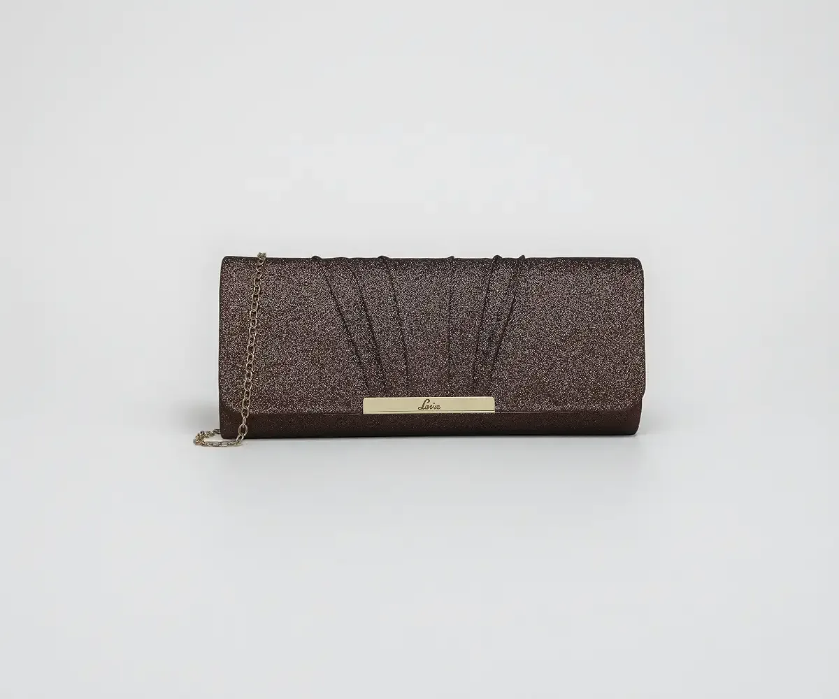 Lavie Women's Framed Foldover Clutch | Detachable Chain Sling Strap | Ladies Purse Wallet