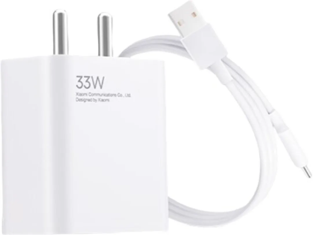 XIAOMI by Mi 33 W SonicCharge 3 A Single Port Mobile Charger with Detachable Cable White, Cable Included