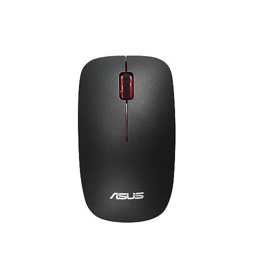 ASUS WT300 Wireless Ergonomic USB Mouse, Ambidextrous Design, Up to 1600 Dpi, Compact & Lighweight Mouse,2.4GHz Nano Dongle, Up to 15 Months of Battery Life - Black