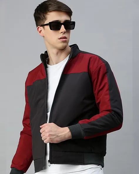 VOXATI Men Colourblocked Regular Fit Bomber Jacket
