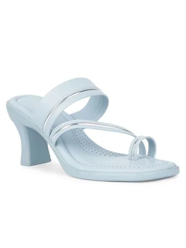 Liberty Senorita D839-03 Fashion Slip-on Block Heel Sandal For Women - PU Upper & Sole| Synthetic Insole | Outdoor & Fashion | Comfortable & Moder Design | Durable & Breathable (S.Blue-39 EU)