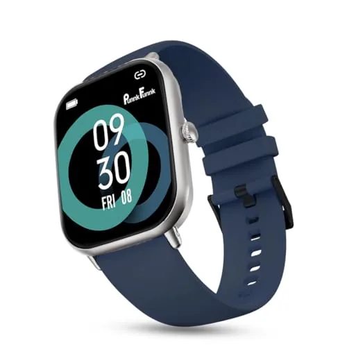 PunnkFunnk H18 Pro Smartwatch for Men & Women | 2.01" HD TFT Display | Bluetooth Calling | Heart Rate & SpO2 Monitor | Long Battery Life | IP67 Fitness Watch with Multiple Sports Modes- (Dark Blue)