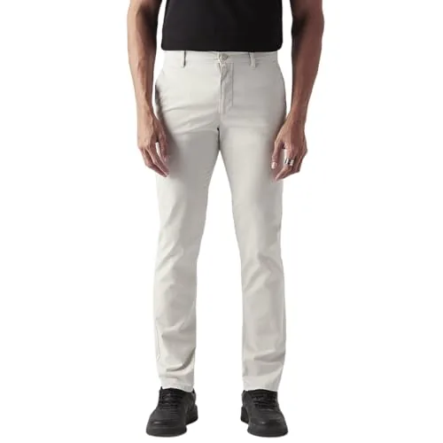 Levi's Men's 511 Light Grey Slim Fit Mid Rise Jeans
