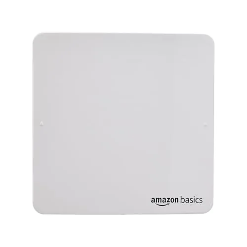 Amazon Basics Axial Fan 6" | 22W | 7 Blades | 135 mm Sweep | 7.5 dB Low Noise | Window Mount | Wall Switch Control | White Plastic Body