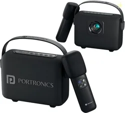 Portronics Resonate 2 14W Bluetooth Speaker With Wireless Karaoke Mic, LED Projection Light 14 W Bluetooth Speaker Black, Mono Channel