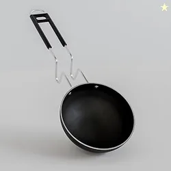 Add2Cart Pre-Seasoned Tadka Pan, Compatible with Gas | Toxin-Free, Chemical Coating-Free, 100% Pure (Black Stainless Steel, 500ML)