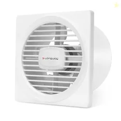 LONGWAY Gusto 6 Inch 150 mm Energy Efficient Exhaust Fan | High Speed Powerful Motor | Noiseless Operation & Easy to Clean | Suitable for Bathroom, Ki