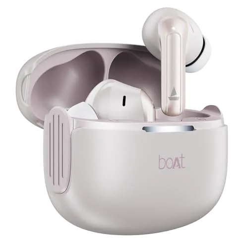 boAt Airdopes 219, 4Mics ENx, 40H Battery, Best in Segment for Calling, App Support, Bluetooth Earbuds, TWS Ear Buds Wireless Earphones with mic (Ivory Mist)
